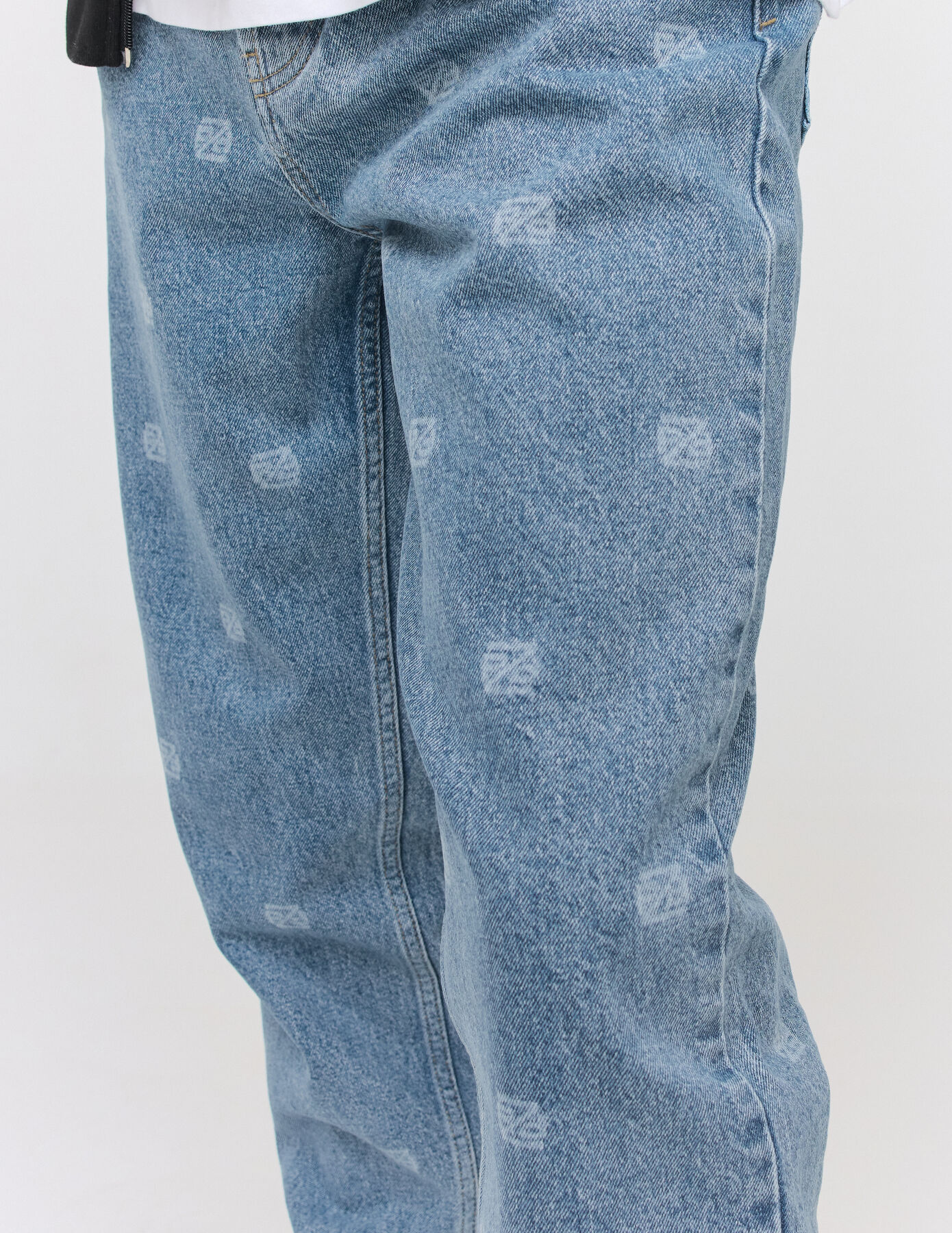 Jean relaxed stone imprimé