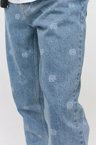 Jean relaxed stone imprimé
