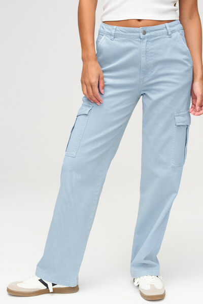 Jean cargo taille élastiquée