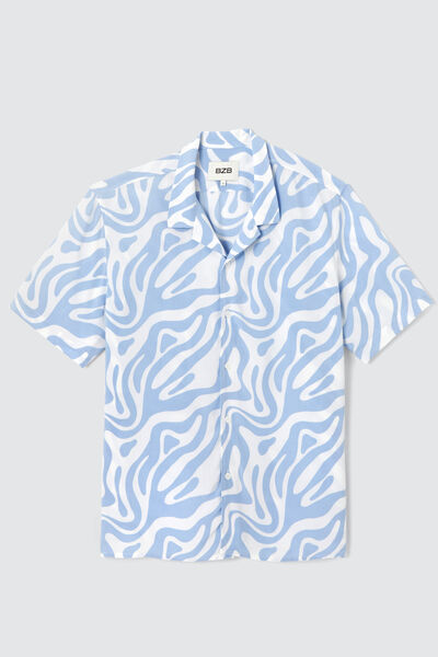 Chemise imprimée fluide manches courtes