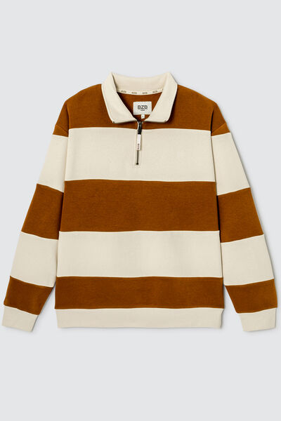 Sweatshirt avec col montant zippé