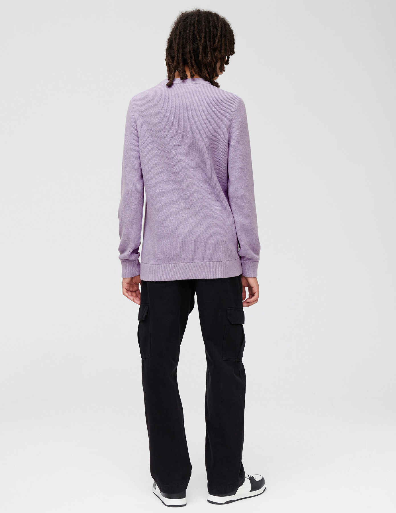 Pull côtelé coton neps