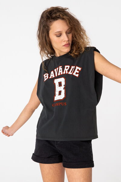 T-shirt épaulette "bavarde"