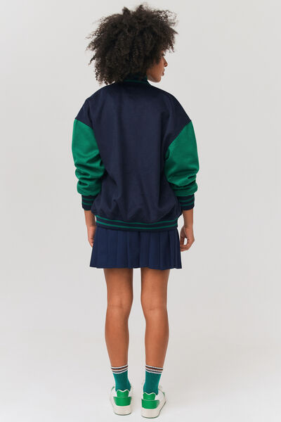Veste bomber manches contrastées