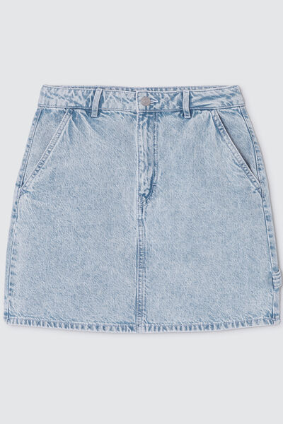 Jupe courte en jean cargo