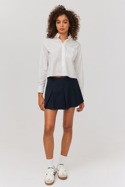 Jupe short à plis plats