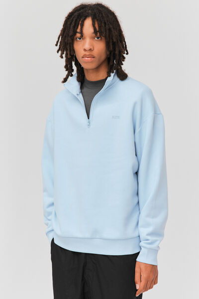 Sweatshirt avec col montant zippé