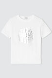 T-shirt imprimé argenté