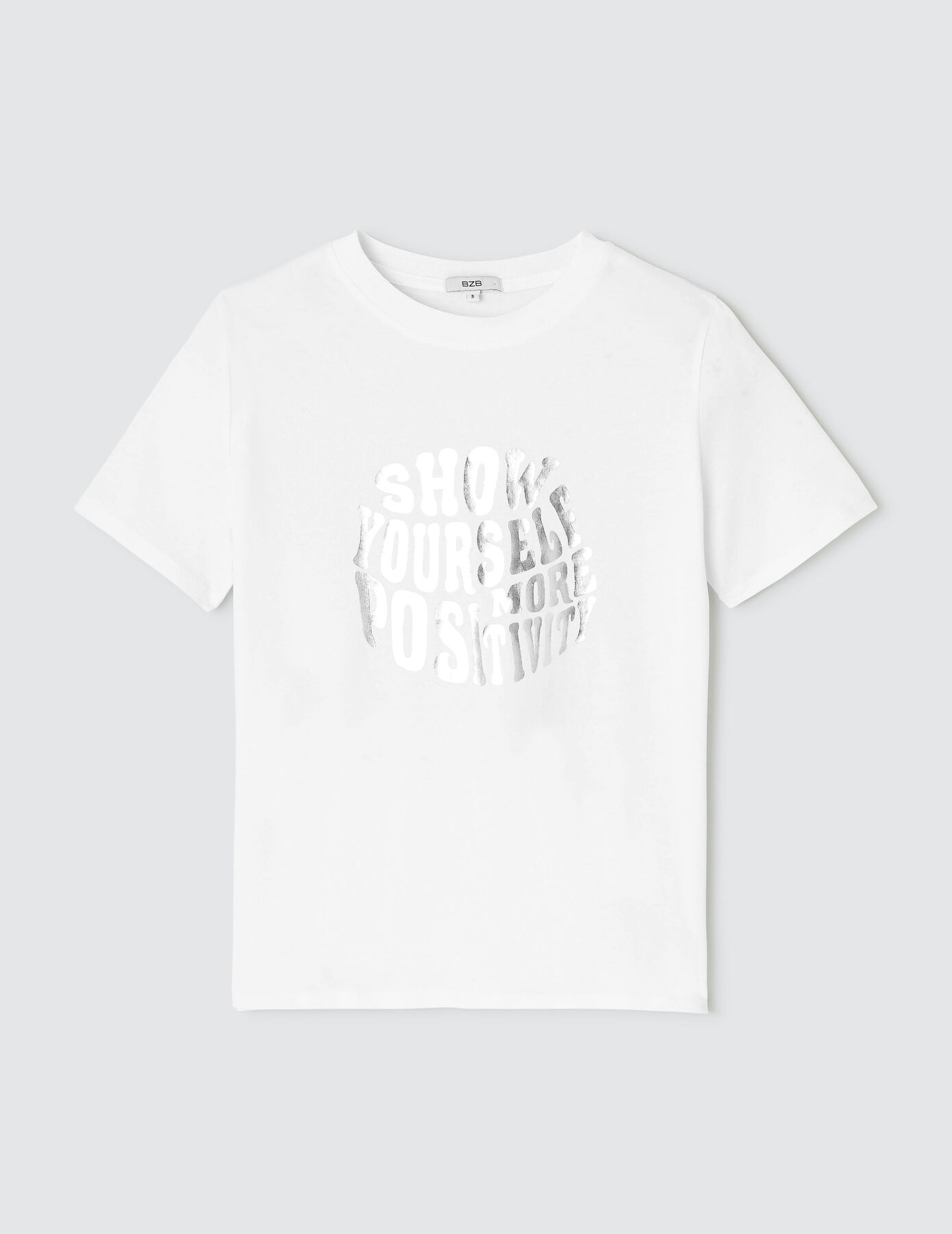 T-shirt imprimé argenté
