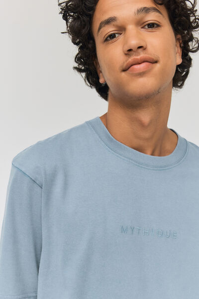 T-shirt message brodé