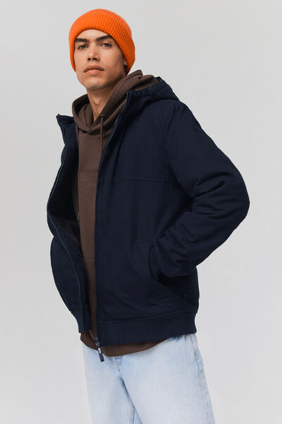 Blouson chaud uni canvas