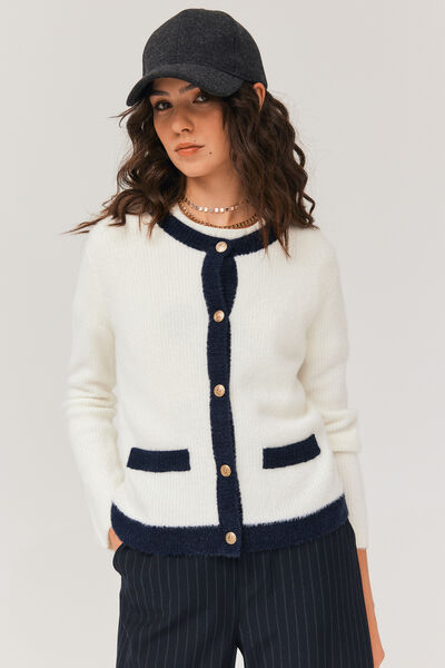 Gilet bicolore fluffy