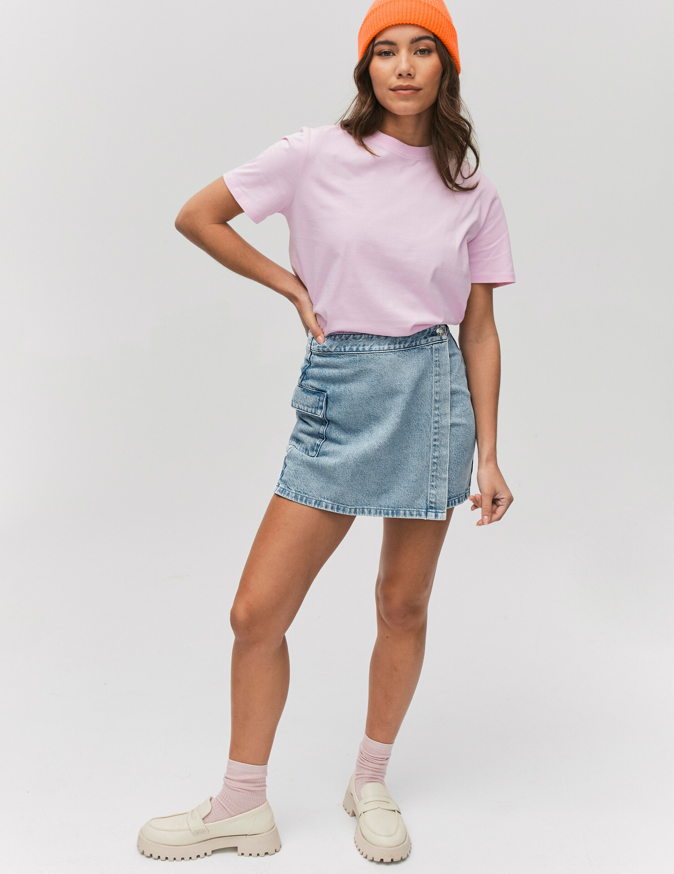 Jupe portefeuille jean sales