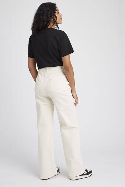 Pantalon straight velours fin