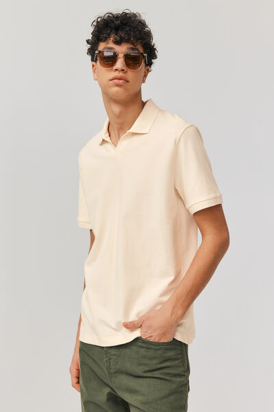 Polo matière fantaisie