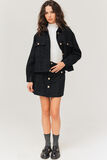 Jupe courte en tweed boutons dorés