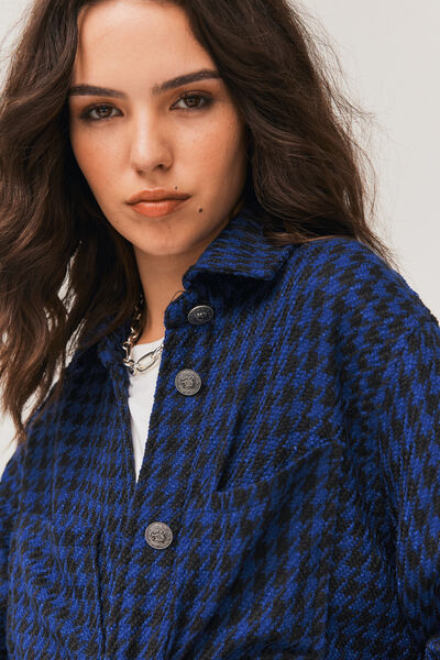 Surchemise en tweed