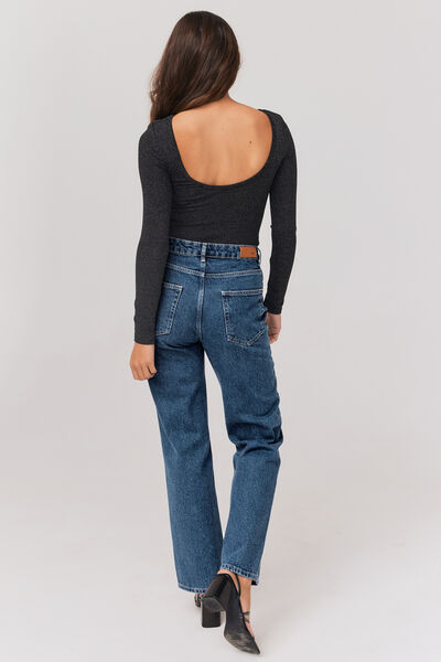 Jean straight à strass