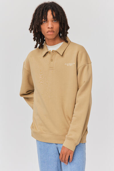 Sweatshirt avec col polo