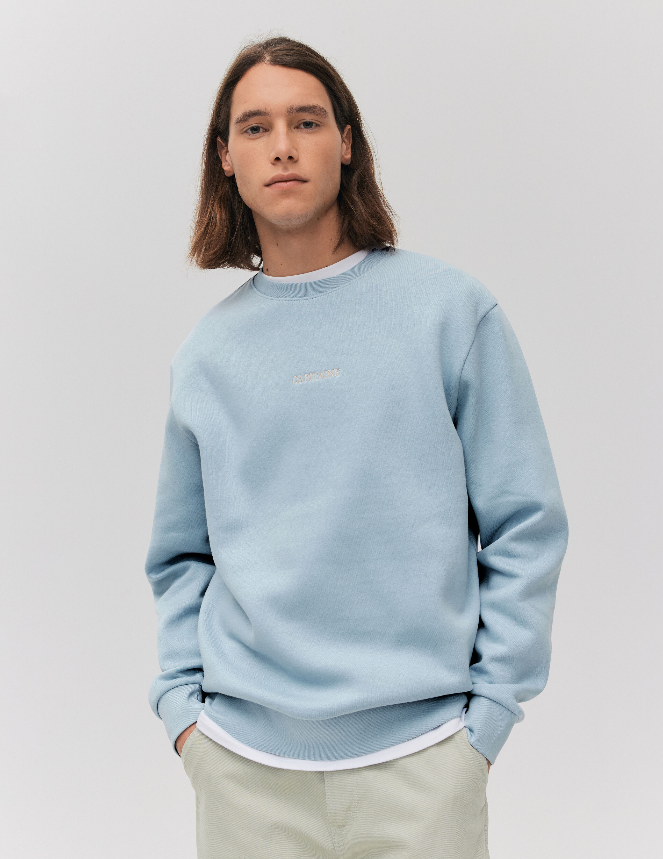 Sweat best sale shirt bleu