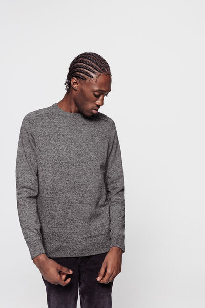 Pull col rond mouliné