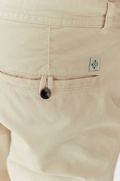 Pantalon chino ajusté en coton Bio