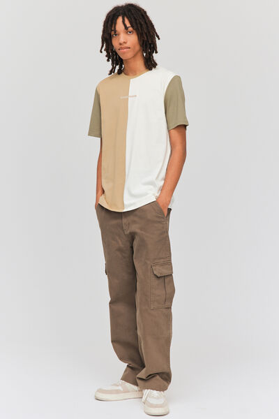 T-shirt colorblock brodé