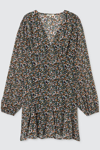 Robe courte imprimée polyester recyclé
