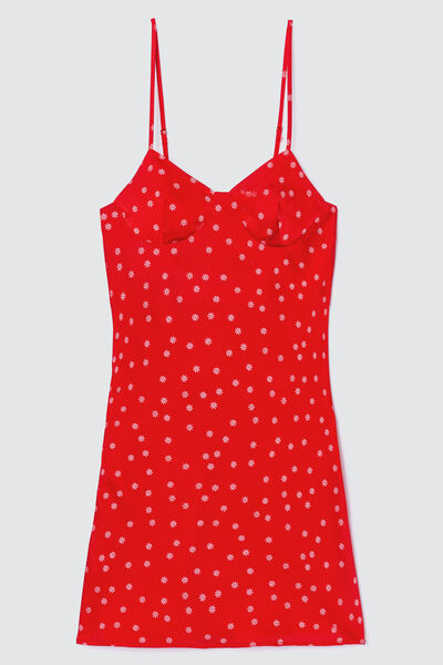 Robe satin imprimée