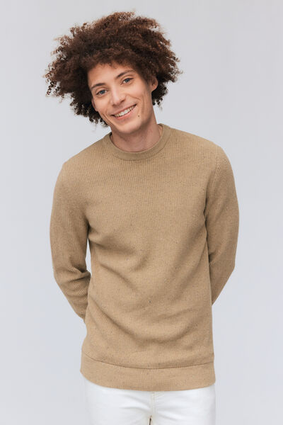 Pull côtelé coton neps