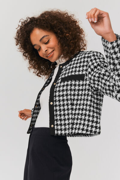Veste tweed pieds de poule