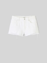 Short en denim raw cut