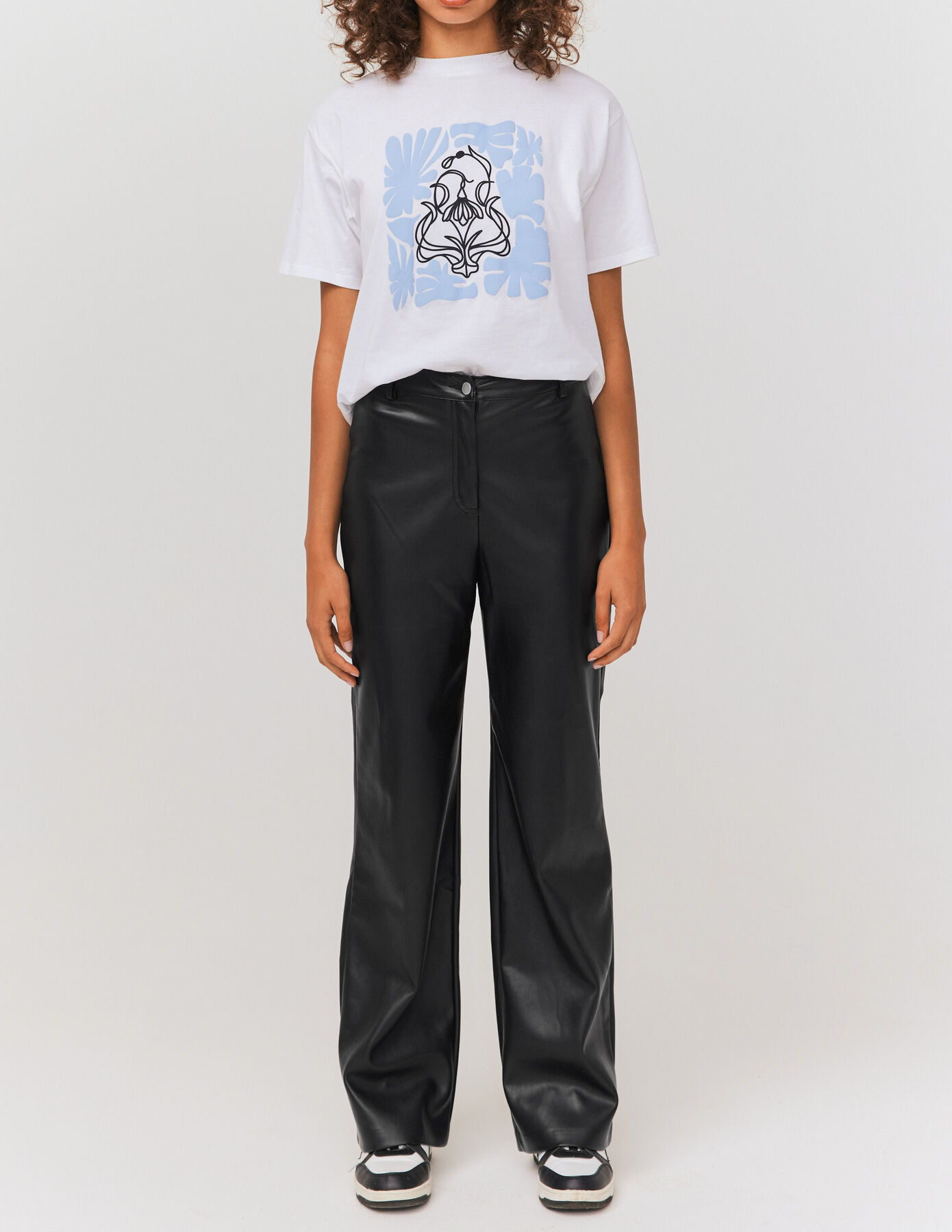 Pantalon en tissu enduit