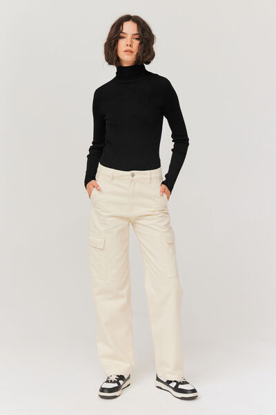 Pull col montant uni