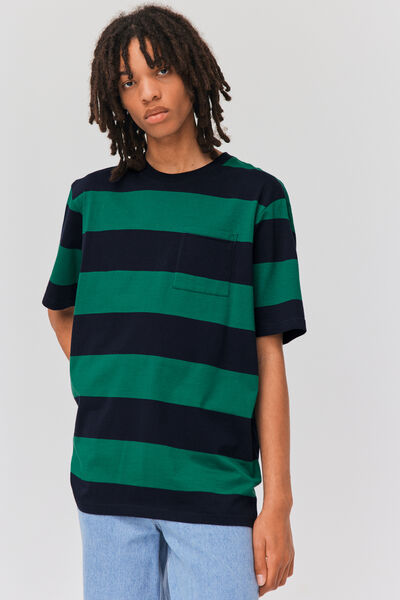 T-shirt maxi rayures avec poche