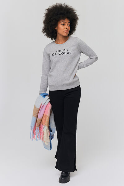 Sweat imprimé "Sister de coeur"