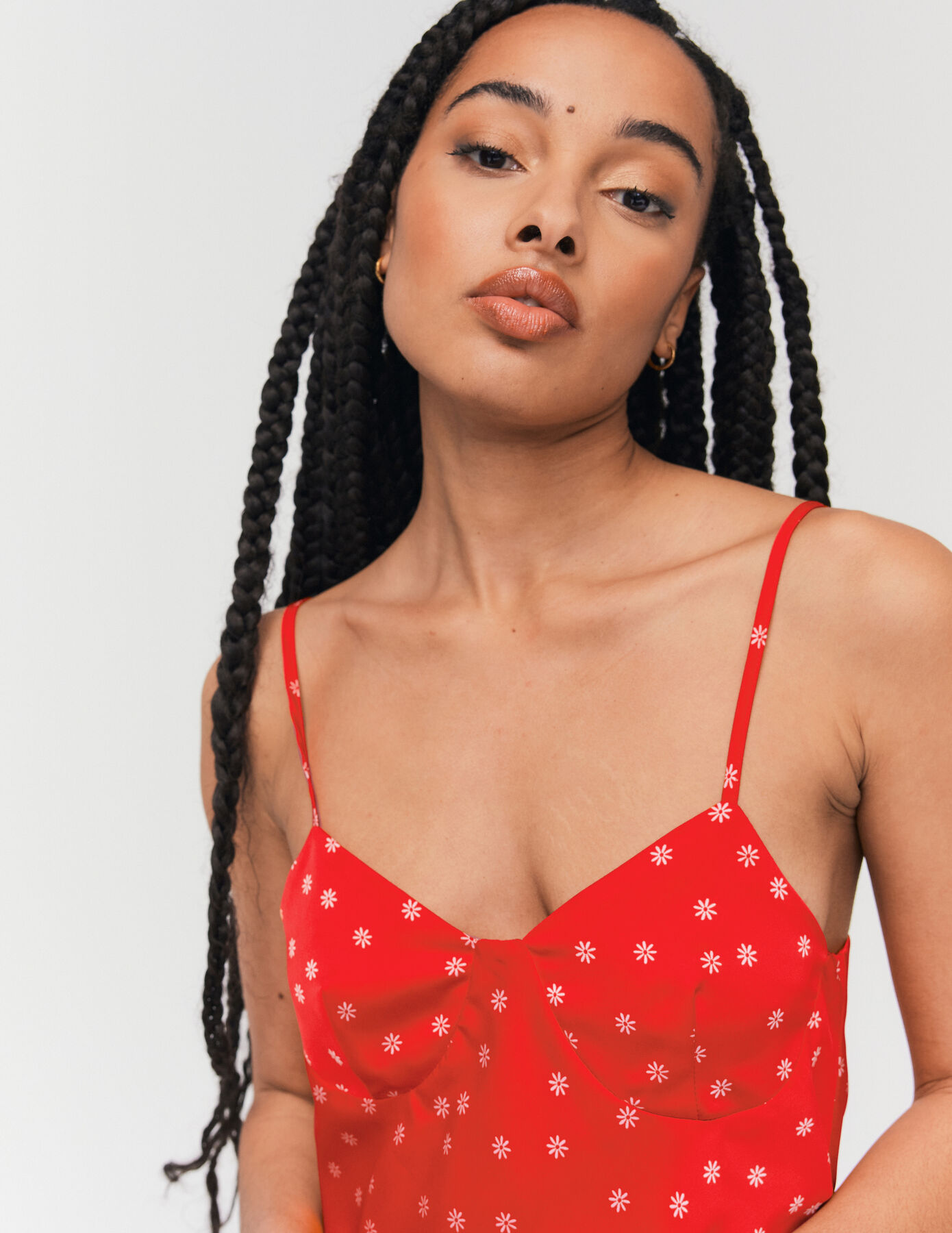 Robe satin imprimée