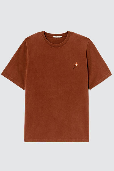 T-shirt message brodé