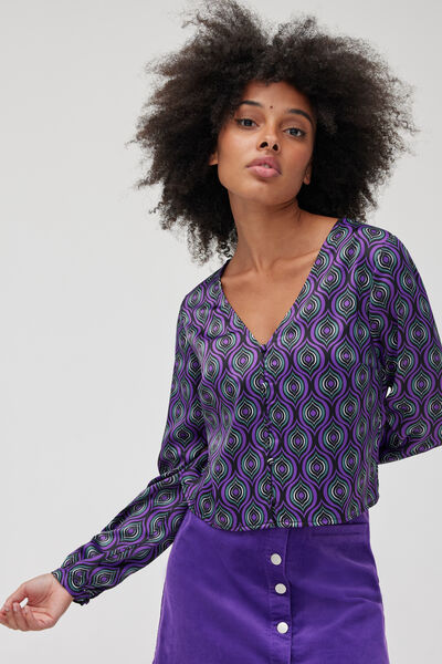 Blouse boutonnée imprimée