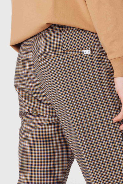 Pantalon à carreaux pied de puce