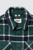 Veste surchemise à carreaux en laine
