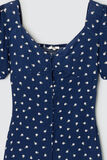Robe longue boutonnée imprimée