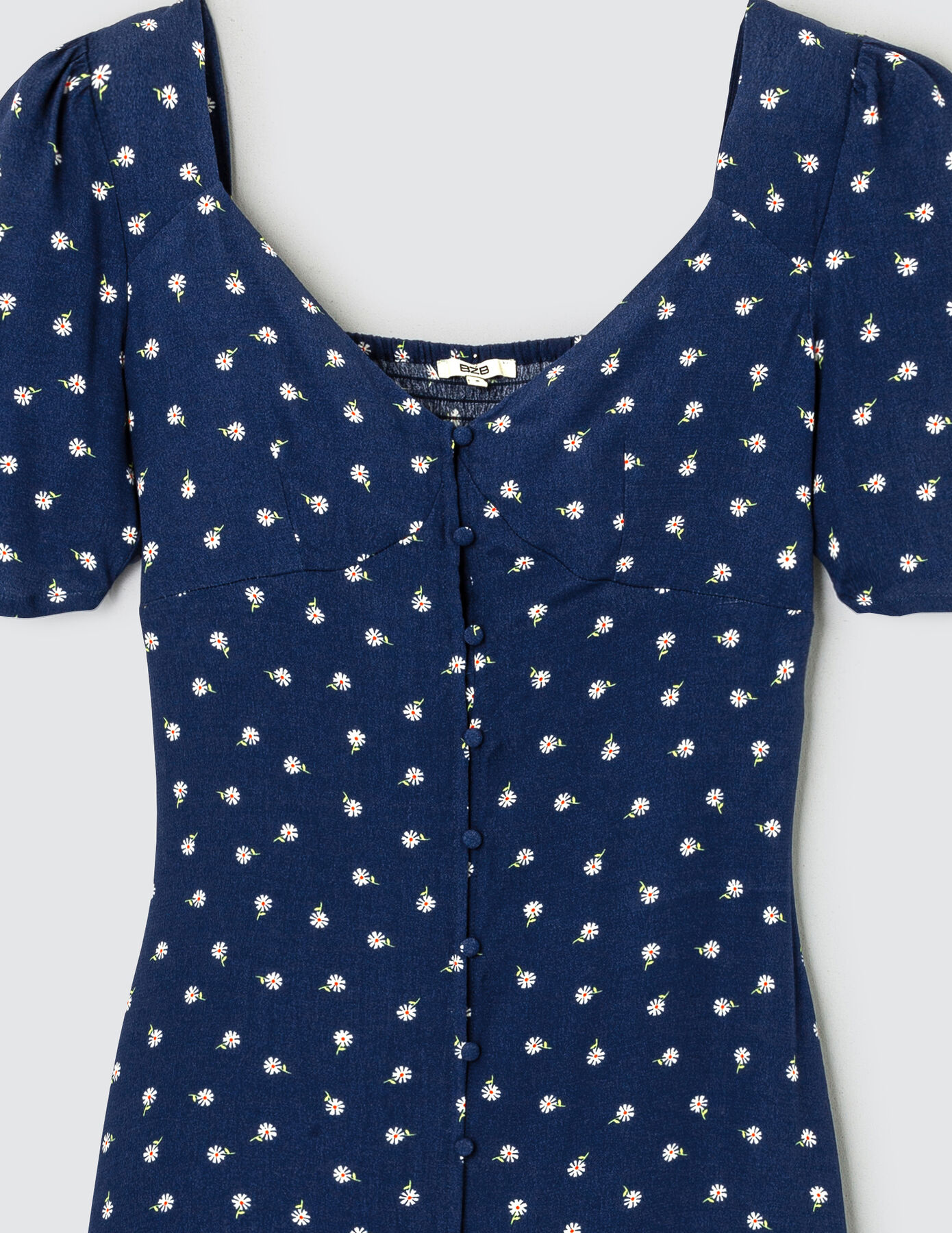 Robe longue boutonnée imprimée