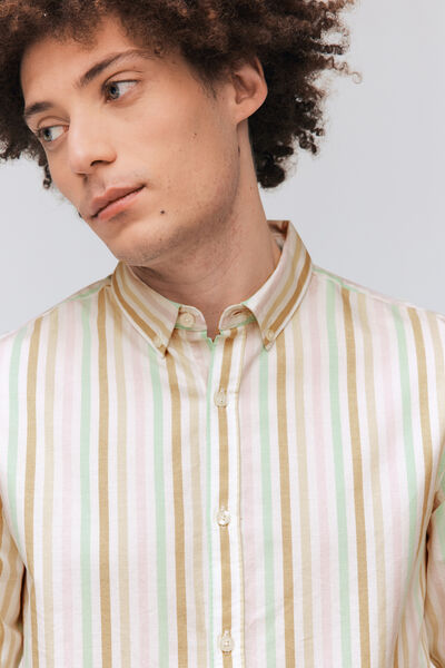 Chemise rayée coupe droite