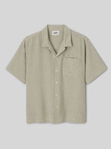Chemise manches courtes textur&eacute;e