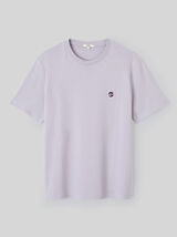 T-shirt broderie poitrine