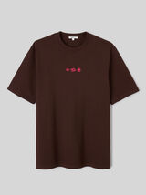 T-shirt broderie poitrine