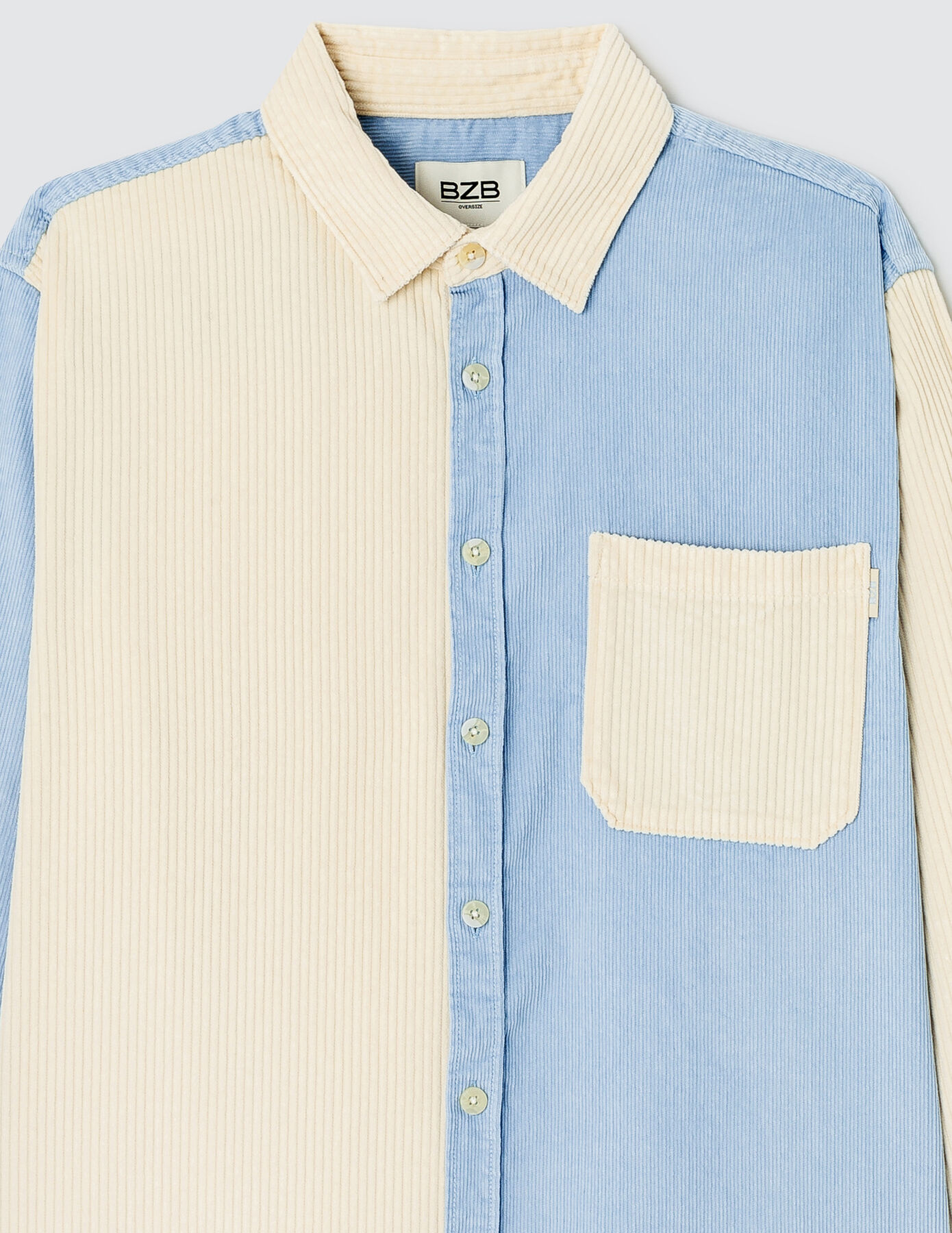 Surchemise en velours  colorblock
