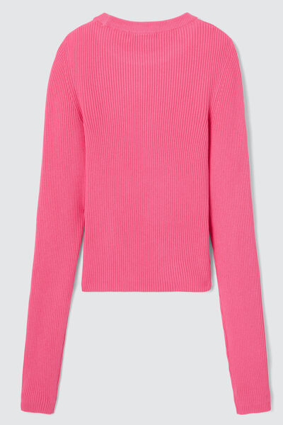 Pull côtelé uni