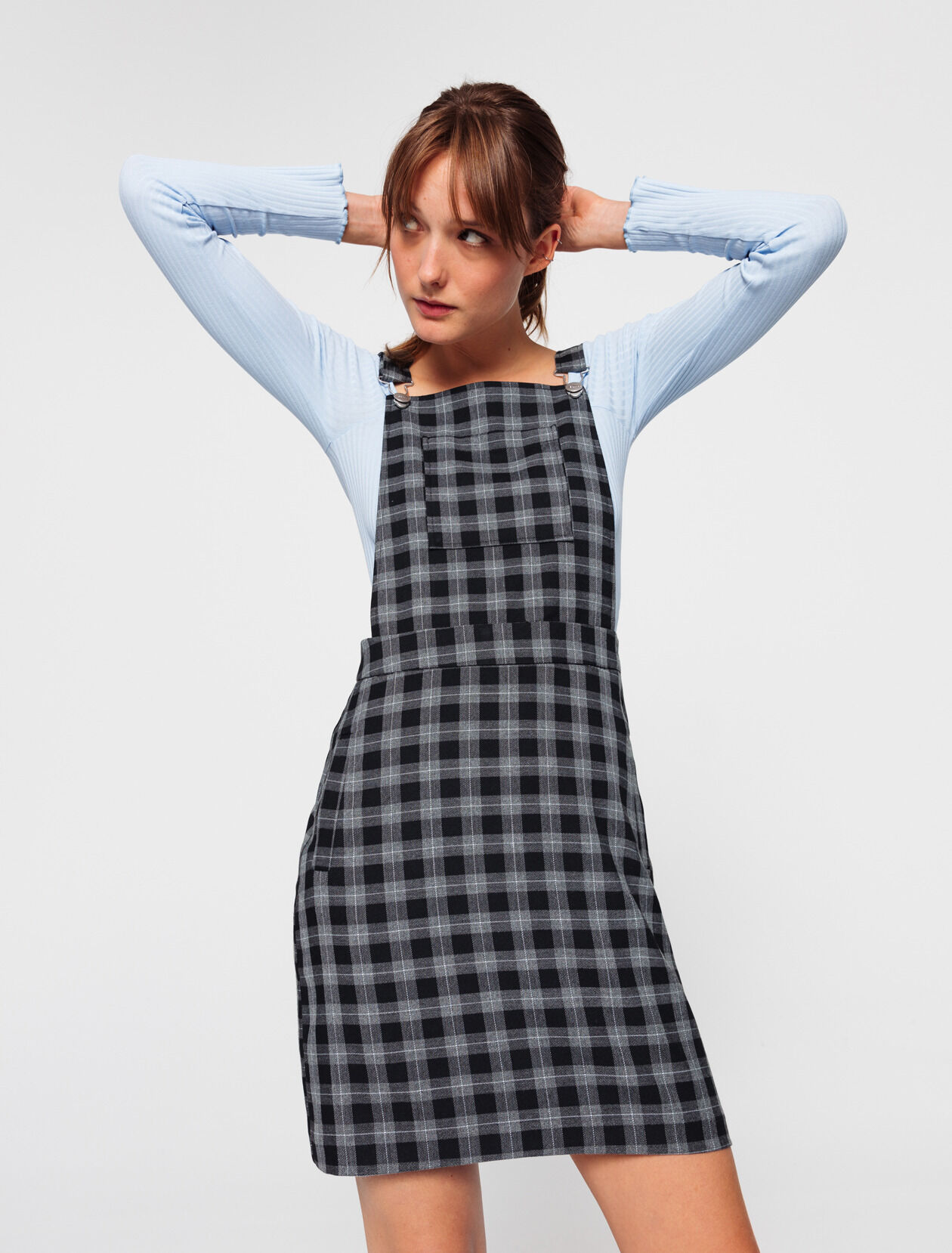 Robe Salopette Carreaux Multicolore BZB